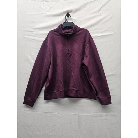 all in motion Tops - All in Motion Womens 1/2 Zip Pullover Burgundy Rayon Blend Workout Size 2XL